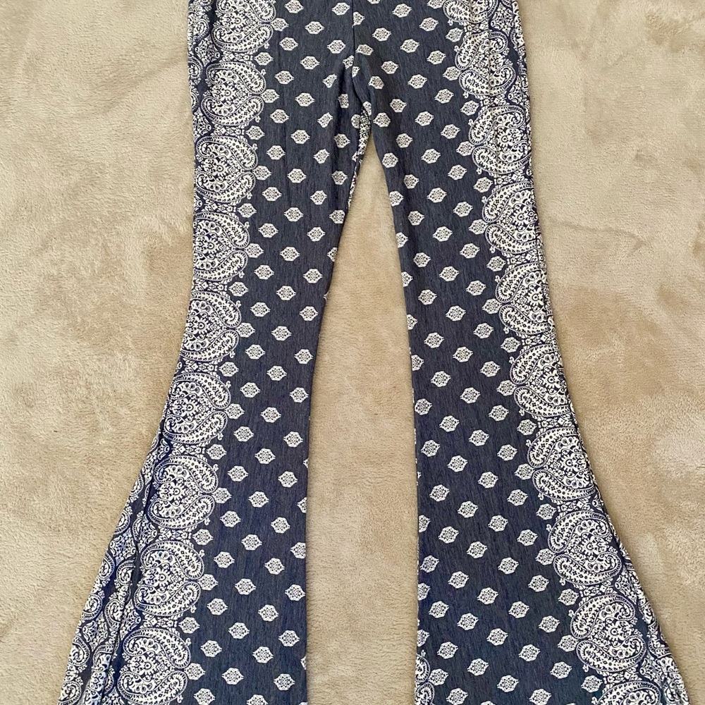 NWT Boho Flare Pants with Paisley Print